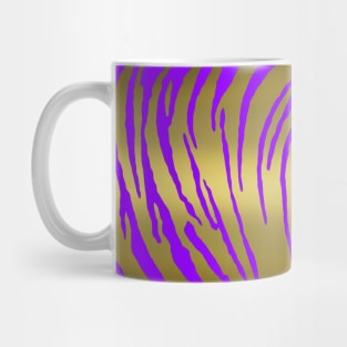 Gold Tiger Stripes Purple Mug